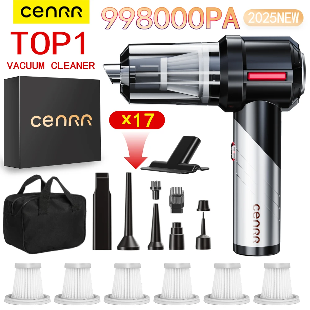 CENRR Aspirapolvere Portatile per Auto Mini 998000PA Potente Aspirapolvere Senza Fili