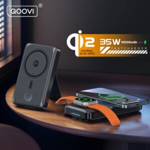 QOOVI Qi2 Power Bank Magnetico 35W 10000mAh Caricabatterie Portatile per Ricarica