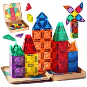Dreamon Costruzioni Magnetiche Per Bambini 60 Pezzi Magnetic Tiles Giochi Magnetici