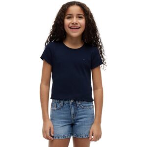 Tommy Hilfiger Bambina T-Shirt Maniche Corte Essential Rib Slim Fit
