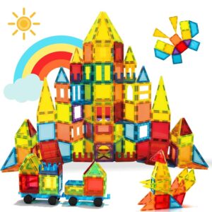 W WISE BLOCK Costruzioni Magnetiche Bambini 131 pezzi con 2 auto