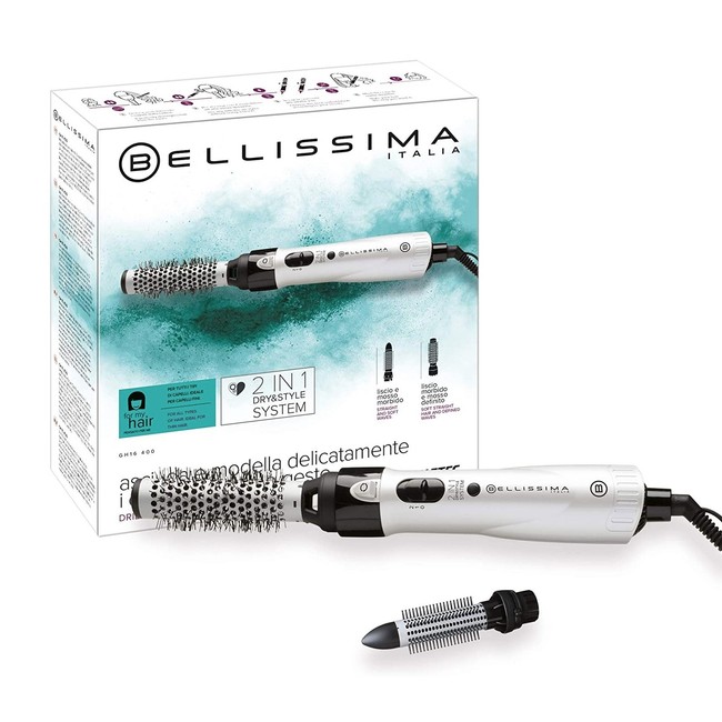 IMETEC BELLISSIMA SPAZZOLA AD ARIA CALDA MODELLANTE 2 IN 1 GH16 400 WATT