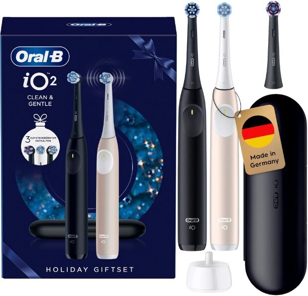 Oral-B iO Series 2 Duo Set 2 Spazzolini Elettrici 3 Testine Custodia Viaggio