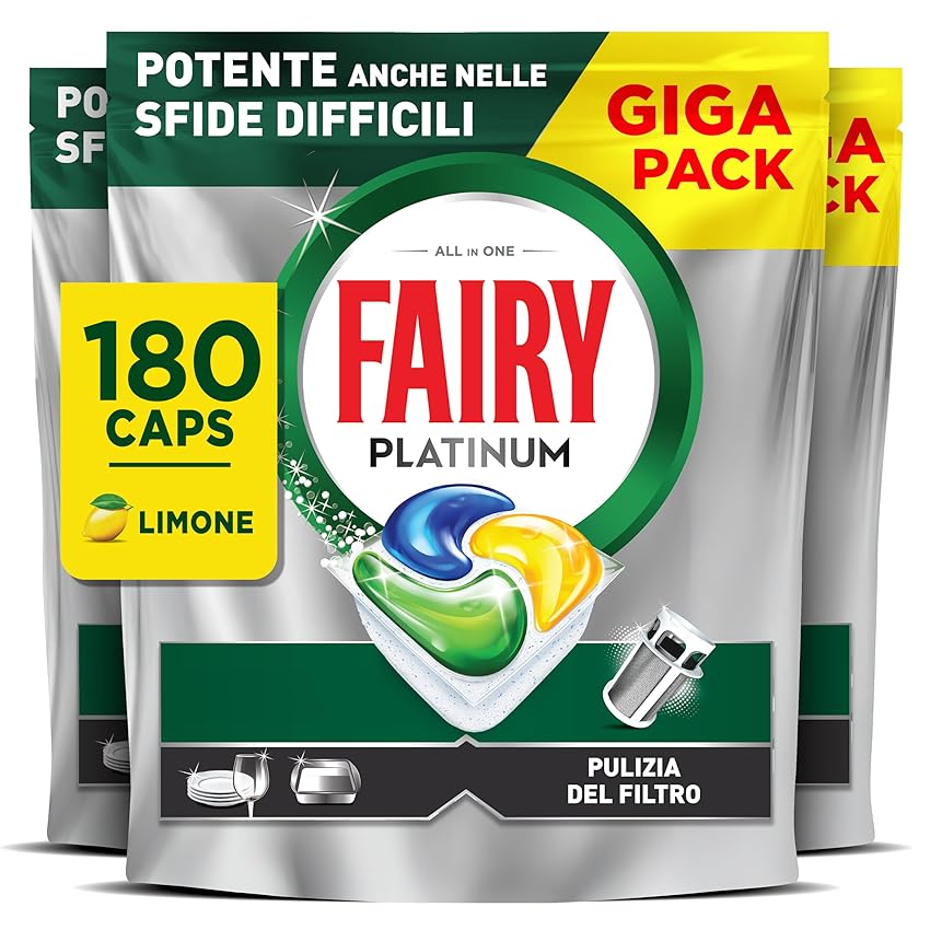 Fairy Platinum Pastiglie Lavastoviglie Limone