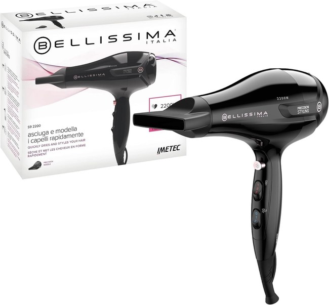 IMETEC BELLISSIMA ASCIUGACAPELLI PROFESSIONALE S9 2200WATT CAPELLI LISCI E MOSSI