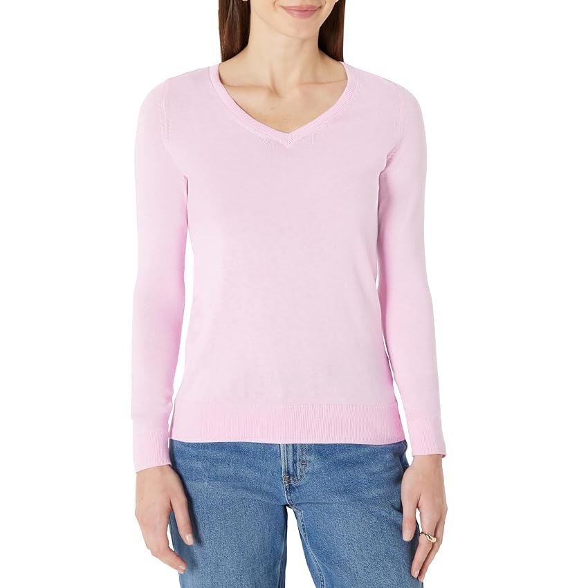 Amazon Essentials Maglione Leggero con Scollo a V Maniche Lunghe Donna Amazon Essentials Maglione Leggero con Scollo a V Maniche Lunghe Donna