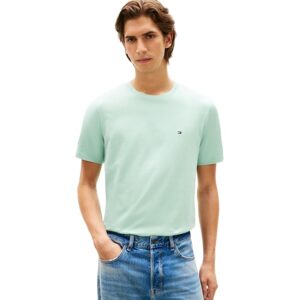 Tommy Hilfiger Uomo T-Shirt Maniche Corte Seasonal Solid Tee con Scollo Rotondo