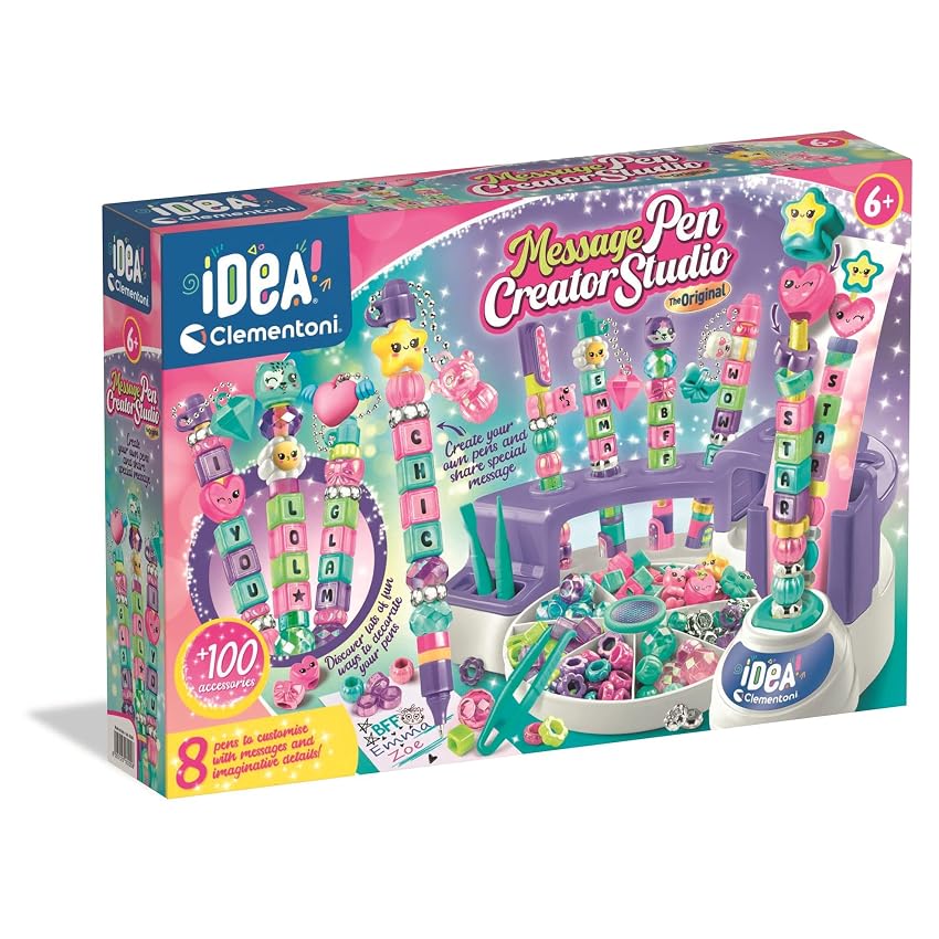 Clementoni The Message Penne – Personalizzate penne colorate con perline Clementoni The Message Penne – Personalizzate penne colorate con perline