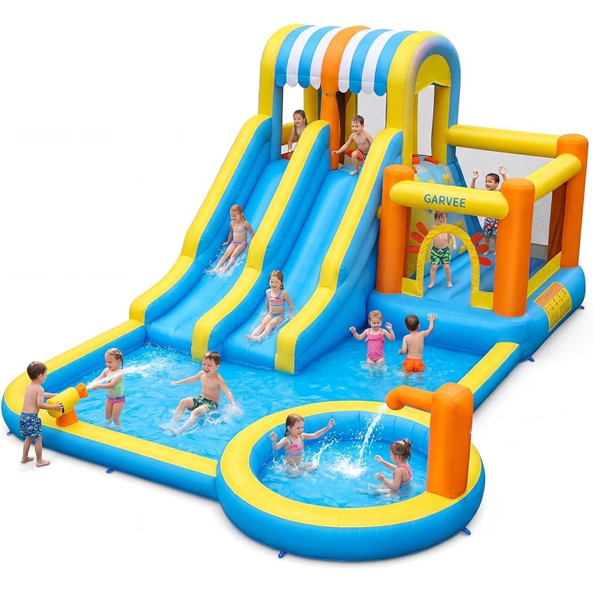 Castello Gonfiabile per Bambini con Scivolo d'acqua Castello Gonfiabile per Bambini con Scivolo d'acqua