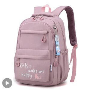 Zaino da scuola per ragazza Zaino per adolescenti Donne Bambini Zaino rosa femminile