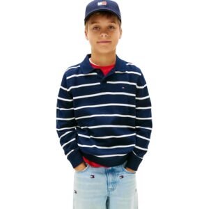 Tommy Hilfiger Bambino Pullover con Colletto a Polo