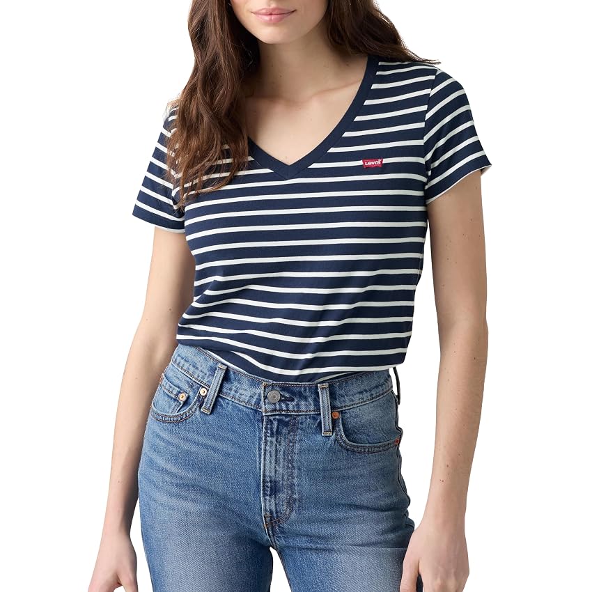 Perfect Vneck Emily Stripe Navy Blazer S Perfect Vneck Emily Stripe Navy Blazer S