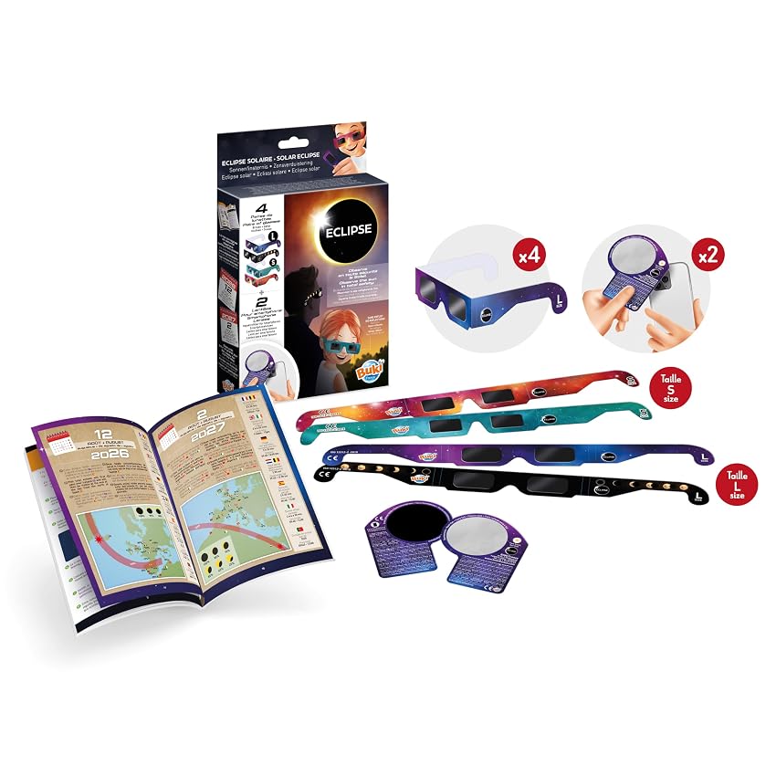 Buki Occhiali per eclissi solare Family Pack