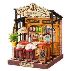 Rolife Miniature Casa Tipsy Cat Bar
