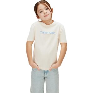 Calvin Klein Bambini Unisex T-Shirt Maniche Corte Logo con Scollo Rotondo