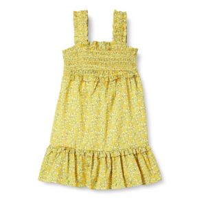 Amazon Essentials Vestito da Bambina in 100% Cotone con Punto Smock