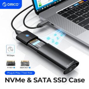 ORICO M2 SSD Enclosure NVMe NGFF 10gbps PCIe M.2 SSD Case portatile USB C 3.2 gen2