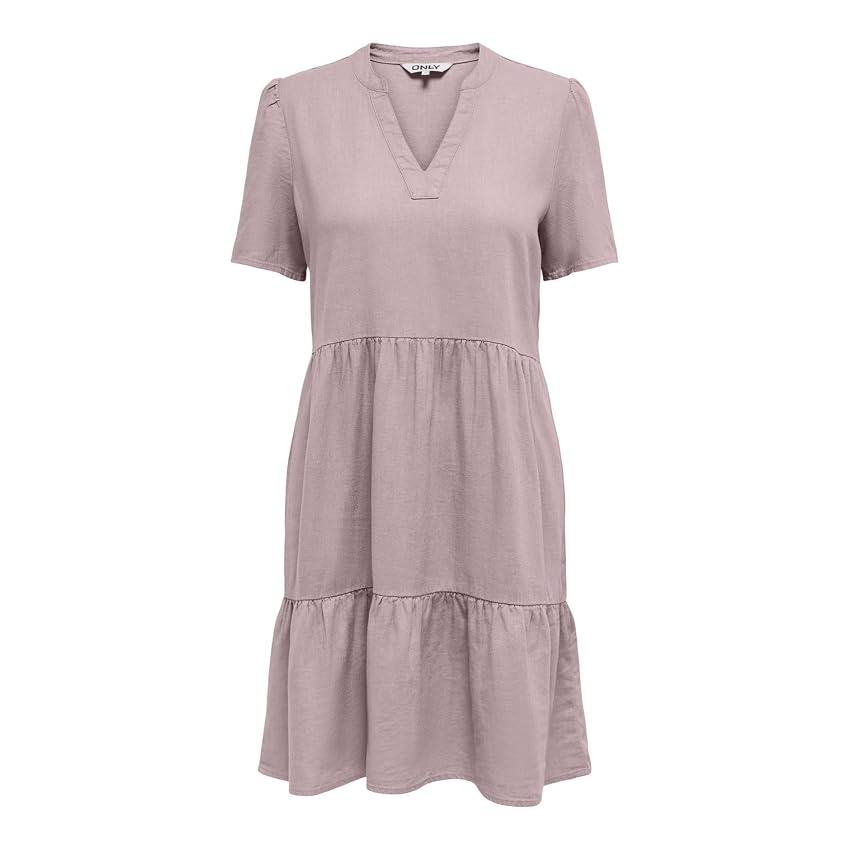 ONLY Onltiri-Goa SS V-NEC Lin Bl Dress CC Pnt