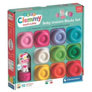 Clementoni Soft Clemmy - Baby Unicorn Blocks Set