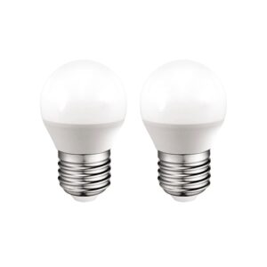 Pack 2 X Lampadine sferiche LED E27 6 W luce neutra
