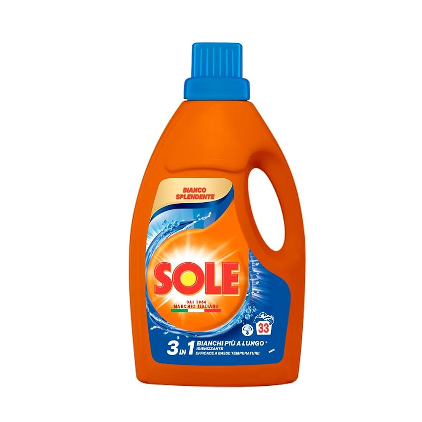 Sole Detersivo Lavatrice Bianco splendente 33 Lavaggi