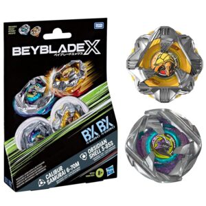 Beyblade X Dual Pack Calibur Samurai 6-70M BX et Obsidian Shell 3