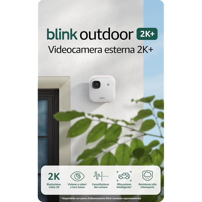 Videocamera esterna 2K+ Blink (ultimo modello) Videocamera esterna 2K+ Blink (ultimo modello)