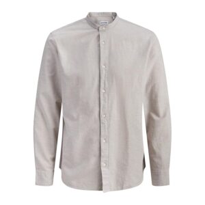 JACK & JONES Jjebreeze Linen Blend Band Shirt L/S Jnr