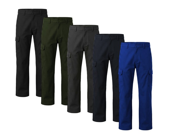pantalone tecnico da lavoro UOMO regular CASTER multitasche cotone 5 colori