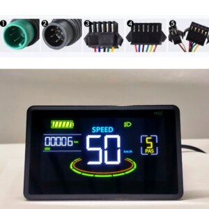 UART2 H6C Bici Elettrica LCD Colorato Tachimetro Della Bicicletta Display Meter 24V