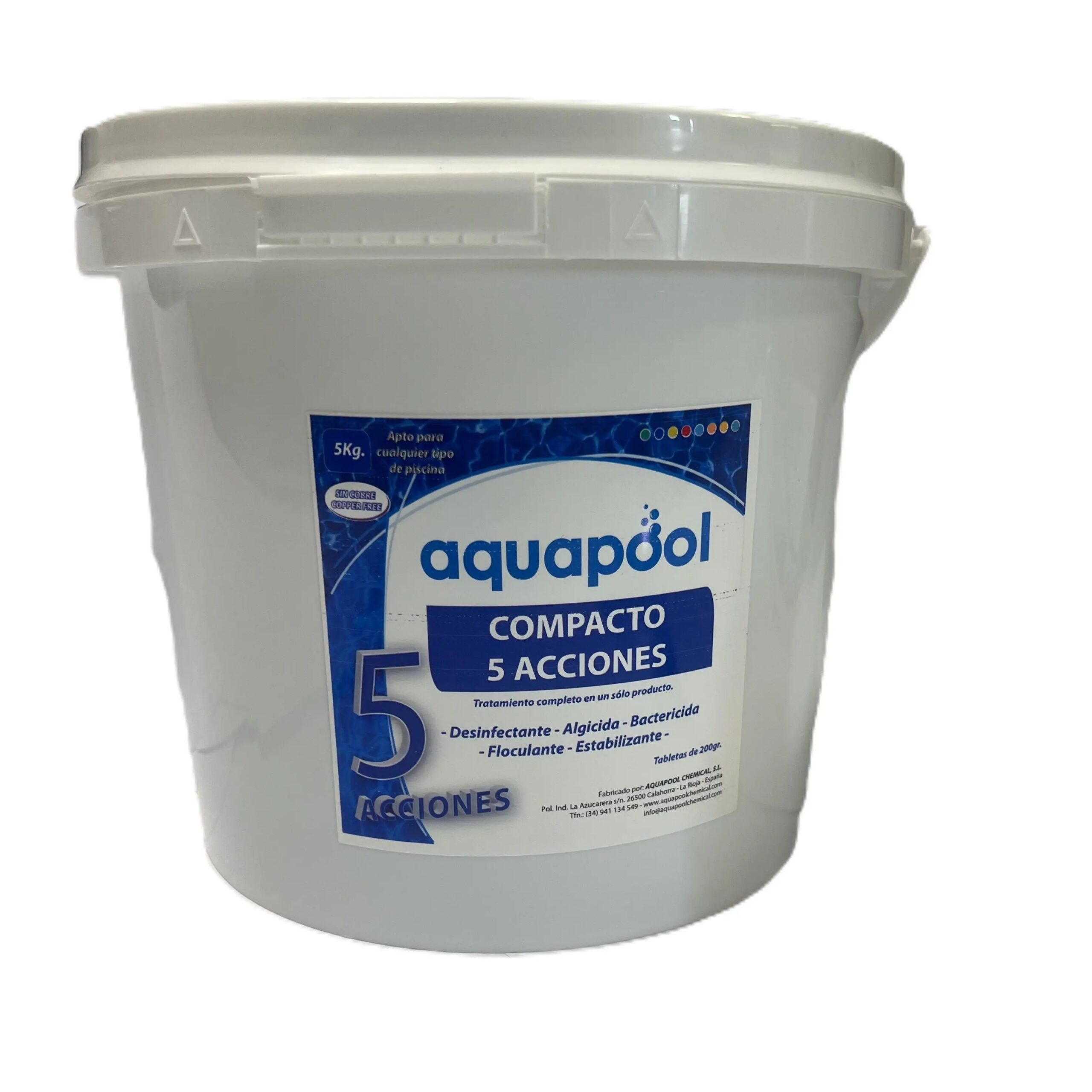 Aquapool 5 ACTIONS 200g Chlorine Tablets - Multifunctional slow