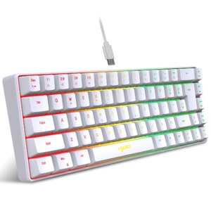 Tastiera da gioco a 68 tasti Tastiera portatile USB cablata con retroilluminazione