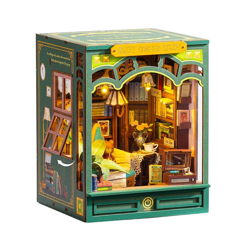 Rolife Casa in Miniatura da Costruire Book Nook Kit Fai da te Per Adulti Kit di Costruzione Rolife Casa in Miniatura da Costruire Book Nook Kit Fai da te Per Adulti Kit di Costruzione