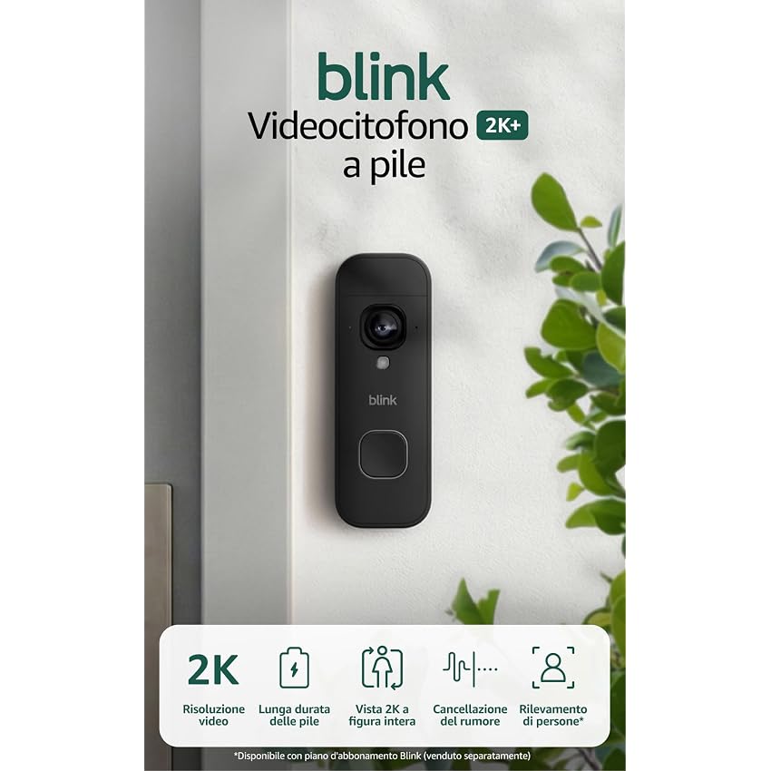 Blink Videocitofono 2K+ a pile (ultimo modello)