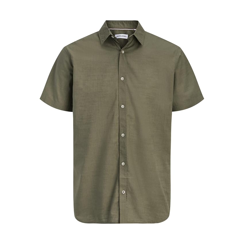 JACK & JONES Jjhenry Slub Shirt SS Maglietta
