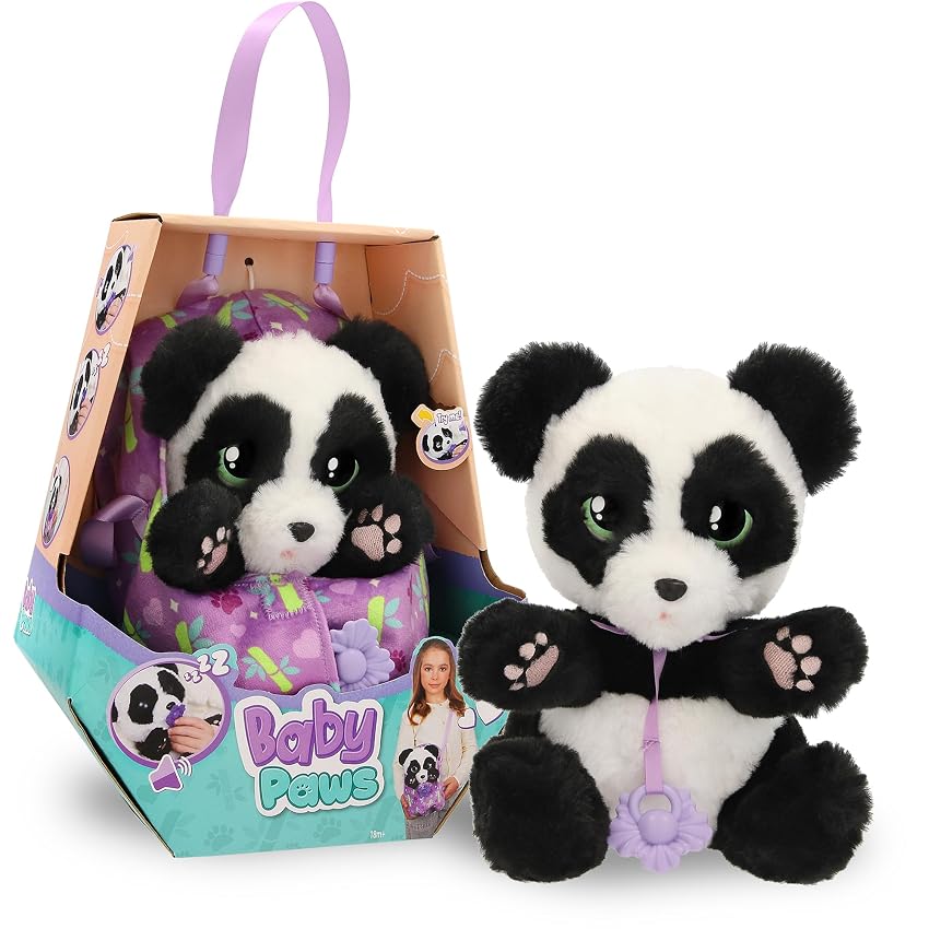 Baby Paws Panda Peluche INTERATTIVO Panda con Suoni Che Apre e chiude Gli Occhi e Baby Paws Panda Peluche INTERATTIVO Panda con Suoni Che Apre e chiude Gli Occhi e
