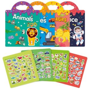 GUYUCOM Set di 4 adesivi riutilizzabili per ragazze dai 2 anni in su