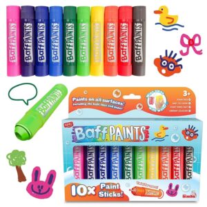 ZIMPLI - 10 x Grandi Bastoncini di Pittura per il Bagno