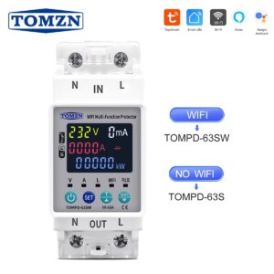 Interruttore WIFI Smart Life TOMZN 2P 63A 110V 220V con Misurazione kWh