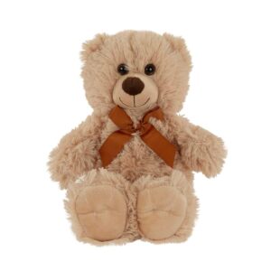 Idena 40256 - Orsetto di Peluche con Fiocco Beige e Marrone
