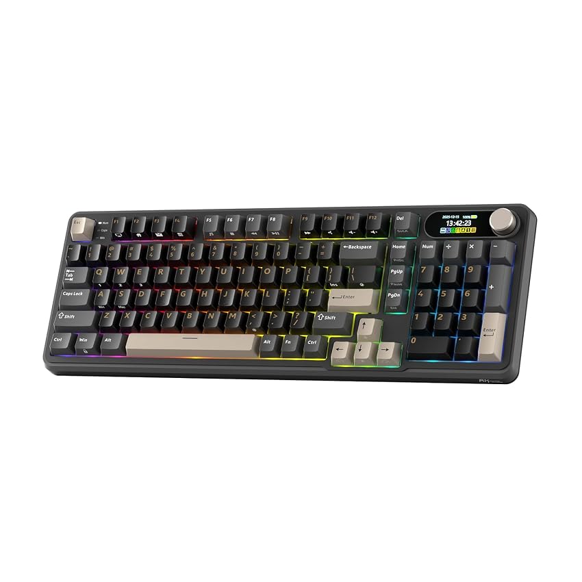 RK ROYAL KLUDGE Tastiera meccanica S98 con display intelligente e pulsante RK ROYAL KLUDGE Tastiera meccanica S98 con display intelligente e pulsante