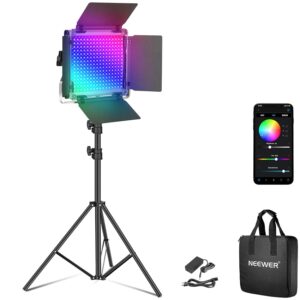 NEEWER Aggiornata Luce Video LED RGB da Studio con Stativo