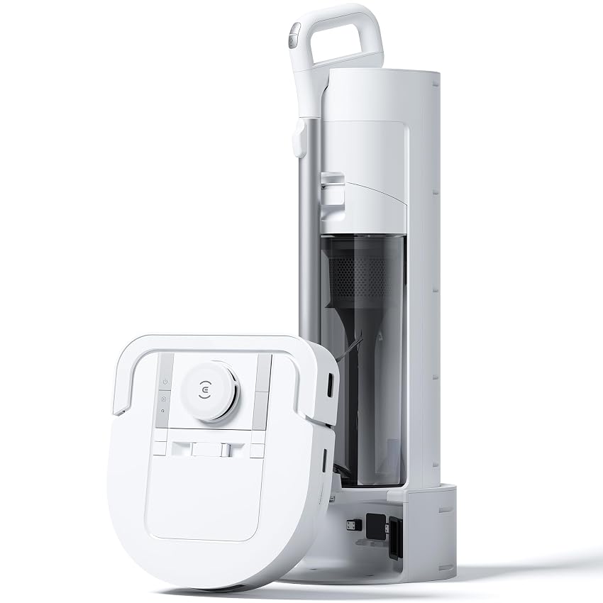 ECOVACS DEEBOT X5 HYBRID. Aspirapolvere Robot/Manuale 2-in-1 con Svuotamento Automatico