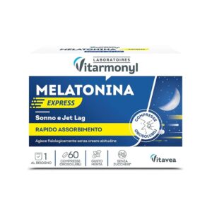 Vitarmonyl Melatonina Express - Sonno e Jet Lag - 60 Compresse Orosolubili