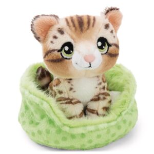 NICI Peluche Gatto Bengala tigrato nel Cestino