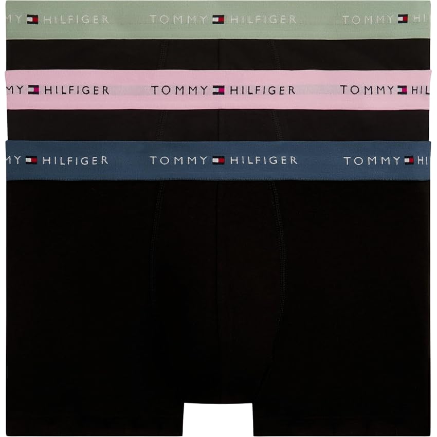 Tommy Hilfiger Uomo Boxer Confezione da 3 Trunks Elasticizzati
