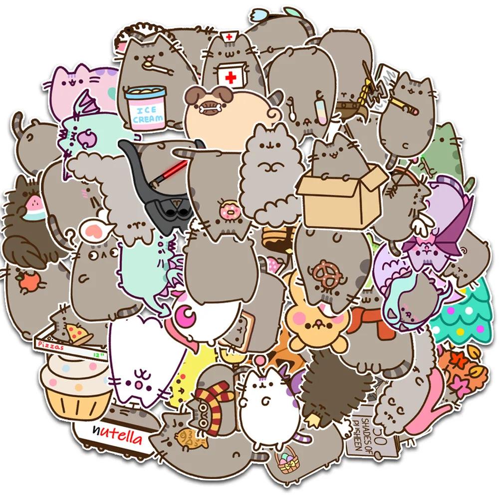 10/30/50pcs Kawaii Gatto Grosso Adesivi Carino Decorativo Cancelleria Scrapbook Notebook