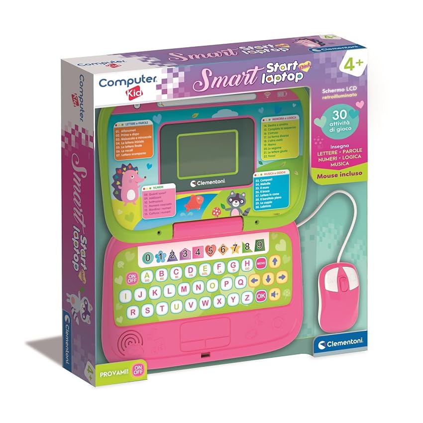 Clementoni - Computer Kid Smart Start Laptop Pink Clementoni - Computer Kid Smart Start Laptop Pink