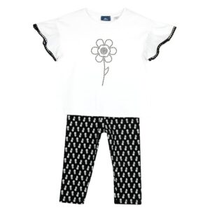 Completo con T-shirt e Leggings Bambine e ragazze Vestibilit&agrave; Comoda