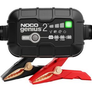 NOCO GENIUS2: Caricabatterie Intelligente 2A 6V/12V – Mantenitore di Carica e Desolfatatore
